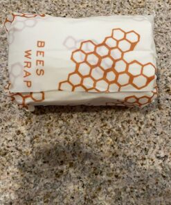 Bee's Wrap Reusable Beeswax Food Wraps Made in the USA, Eco Friendly Beeswax Food Wrap, Sustainable Food Storage Containers, Organic Cotton Food Wrap, XL Bread Wrap for Homemade Bread, Honeycomb Print 24 81YPChCQzL