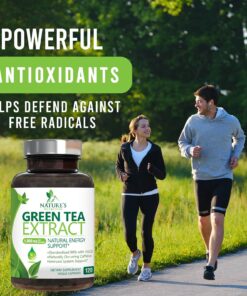 Green Tea Extract Capsules 1000mg 98% Standardized EGCG - 3X Strength for Natural Energy - Heart Support with Polyphenols - Gentle Caffeine - 120 Capsules 120 Count (Pack of 1) 14 81YPUPYL8kL