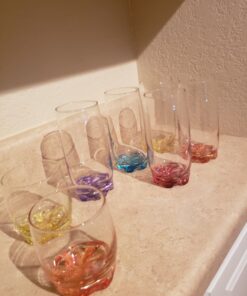 Vibrant Splash Water, Beverage Highball Glasses, 13.25 Ounce - Set of 6 1 32 81YQ0J24GUL