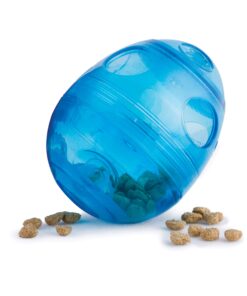 Alternative view of PetSafe Cat Egg-Cersizer Interactive Toy and Meal Dispenser, Use with Food or Treats - PTY00-13747,Blues & Purples Pack of 1