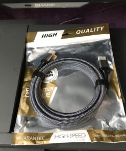 Highwings 8K 10K HDMI Cable 48Gbps 6.6FT/2M, Certified Ultra High Speed HDMI® Cable Braided Cord-4K@120Hz 8K@60Hz, DTS:X, HDCP 2.2 & 2.3, HDR 10 Compatible with Roku TV/PS5/HDTV/Blu-ray 6.6 feet Grey 51 81YS5tUKuYL