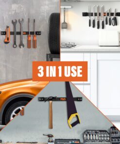 12" Magnetic Tool Holder Strip - A Tool Magnet Bar for Garage Organization, Shop Organization, and Workbench Accessories - Best Gift for Men - Easy To Install in Workshop - Mounting Screws Included. 4 27 81YSHP9lO5L