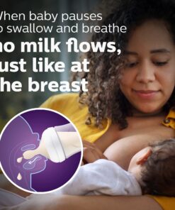 Philips AVENT Natural Baby Bottle with Natural Response Nipple, Clear, 9oz, 4pk, SCY903/04 4 Pack 23 81YSmpqWlBL