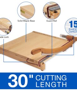 Swingline Paper Trimmer, Guillotine Paper Cutter, 30" Cut Length, 15 Sheet Capacity, ClassicCut Ingento, Maple (1172) 5 81YTSWzbXdL