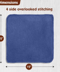 Alternative view of Nabob Wipers Auto Mechanic Shop Towels 25 Pack Shop Rags 100% Cotton Size 14"x14" Commercial Grade (25 Pack, Blue) Blue