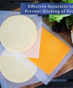 Wax Paper Candy Wrappers for Caramels (300 Pcs 5 x 5 inches) - Wax Paper Sheets for Candy - Twisting Wax Paper Caramel Wrappers - Pre Cut Parchment Paper Squares - Hamburger Patty Paper Squares 21 81YWPerAAL