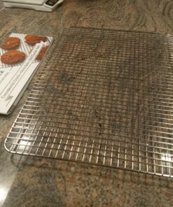 Ultra Cuisine Heavy Duty Cooling Rack for Cooking and Baking - 100% Stainless Steel Baking Rack & Wire Cooling Rack - Cookie Cooling Racks for Baking - Food Safe - Fits Half Sheet Pans - 11.5" x 16.5" 11.5x16.5 inches 48 81YWvMn2L 1