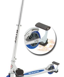 Razor Spark Kick Scooter - Spark Bar, Lightweight Aluminum Frame, Foldable, Adjustable Handlebars Blue Frustration-Free Packaging 15 81YXZlA7JGL