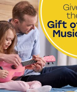 Hola! Music HM-21PK Soprano Ukulele Bundle with Canvas Tote Bag, Strap and Picks, Color Series, Pink Soprano 21 Inch 20 81Ya7JpxuzL