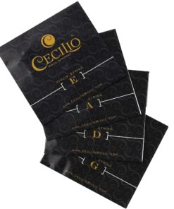Cecilio 4 Packs of Stainless Steel Violin Strings 4/4 Full Set with E, A, D, G Strings for Electric and Acoustic Violins - Reliable and Affordable Replacement for your Fiddle 17 81YaTlhsJ6L