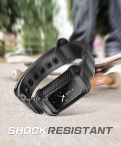 SUPCASE Unicorn Beetle Pro Series Design for Fitbit Charge 2, Replacement Bands with Built-in Rugged Protective Case (Black) Black 28 81YaqCDXgML