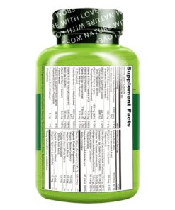 NATURELO One Daily Multivitamin for Men - with Vitamins & Minerals + Organic Whole Foods - Supplement to Boost Energy, General Health - Non-GMO - 60 Capsules - 2 Month Supply 60 Count (Pack of 1) 27 81YatbAOGXL