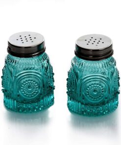 The Pioneer Woman Adeline Glass Butter Dish with Salt And Pepper Shaker Set 12 81YbonVo3L