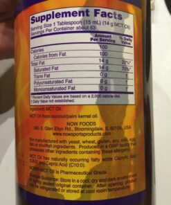 NOW Sports Nutrition, MCT (Medium-chain triglycerides) Oil 14 g, Weight Management, Liquid, 32-Ounce 20 81Yd7PHeYNL