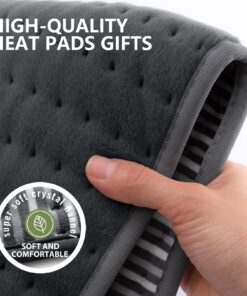 Heating Pad for Back, Neck and Shoulder Pain Relief, Electric Heating Pads for Cramps with 6 Heat Settings, Auto Shut-Off, Moist Dry Heat Options, Machine Washable, 12" x 24", Gifts for Women, Men Stripe 30 81Yd8bI523L