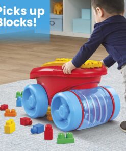 Alternative view of ​ MEGA BLOKS Toy Building Set Toddler Blocks, Block Scooping Wagon Learning Toy with Storage - Blue