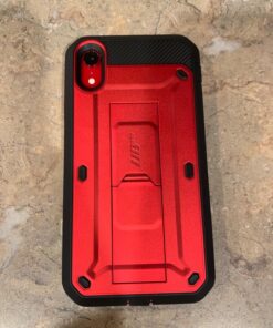 SUPCASE Unicorn Beetle Pro Series Case Designed for iPhone XR, with Built-in Screen Protector Full-Body Rugged Holster Case for iPhone XR 6.1 Inch (2018 Release) (MetallicRed) MetallicRed 62 81YfjWx8pdL