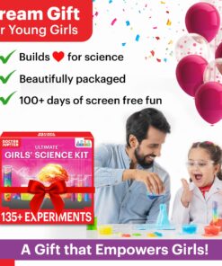 Doctor Jupiter Girls Science Kit for Kids Ages 8-10-12-14 | Gift Ideas for Birthday, Christmas for 8,9,10,11,12 Year Old Girls| 6-8 Experiments of Different Sciences| STEM Learning & Educational Toys Science Kit: Girls 12 81YgKxiy76L