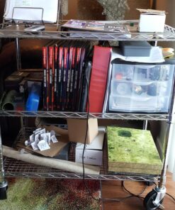 Seville Classics UltraDurable NSF Commercial Heavy Duty Metal Rolling Utility Cart, w/ Steel Shelves, Handle Bar for Restaurant, Garage, Warehouse, Kitchen, Office, Top Shelf (36"W x 18"D) Chrome Top Shelf (36"W x 18"D) 50 81YgQs9EJyL