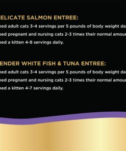 SHEBA PERFECT PORTIONS Cuts in Gravy Adult Wet Cat Food Tray, Delicate Salmon and Tender Whitefish & Tuna Entrée, Twin-Pack - 12 Count (Pack of 2) 12 Count (Pack of 2) 24 81Yh0qSUo3L