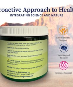 Alternative view of BioPure Green Calcium Bentonite Clay – Pure Smectite Clay That Supports Skin’s Overall Health & Natural Detox – Use as Soothing Face Mask or Add to Bath for Relaxing & Rejuvenating Experience – 300g