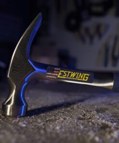 ESTWING Hammer - 16 oz Straight Rip Claw with Smooth Face & Shock Reduction Grip - E3-16S 16 oz (Ounces) 14 81Yim29R2UL