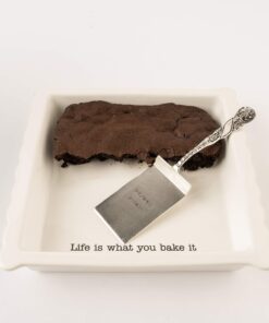 Mud Pie Brownie Baker Set, 3.35H X 13.4L X 13.1W, White 7 81YinUPQQyL