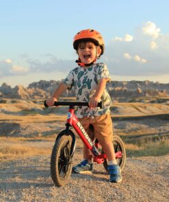 Strider 12” Classic Bike - No Pedal Balance Bicycle for Kids 18 Months to 3 Years - Includes Built-In Footrest, Handlebar Grips & Flat-Free Tires Strider Red 16 81YjaddpU0L