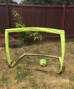 Franklin Sports Blackhawk Soccer Goal - Pop Up Backyard Soccer Nets - Foldable Indoor + Outdoor Soccer Goals - Portable Adult + Kids Soccer Goal 4' x 3' Optic Yellow 55 81YlksZd70L