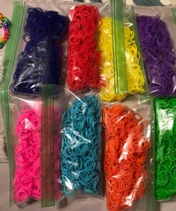 Loom Rubber Bands 4800 pc Refill Kit w 16 Unique Rainbow Colors (300 of Each) & 200 Clips - Works w All Rubber Band Jewelry Looms - DIY Gift for Girls Boys & Bracelet Making Craft for Kids and Camps 20 81YmoWD1SYL