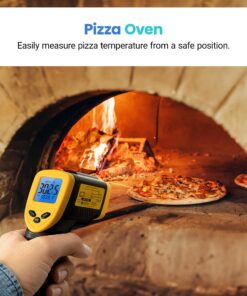 Alternative view of Etekcity Infrared Thermometer Temperature Gun for Cooking, -58°F to 1130°F, Digital Heat Gun for Meat Pizza Oven, Laser Tool for Indoor Outdoor Pool, Cooking, Candy, Griddle Hvac, Yellow