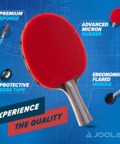 JOOLA Infinity Balance - Advanced Performance Ping Pong Paddle - Competition Ready - Table Tennis Racket for High-Level Training - Designed to Optimize Spin and Control Natural Dark 42 81YpjvzqhIL