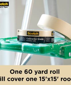 Scotch Contractor Grade Masking Tape, Tan, Tape for General Use, Multi-Surface Adhesive Tape, 0.94 Inches x 60.1 Yards, 9 Rolls 0.94" Width 29 81Yqr9 b3XL 1