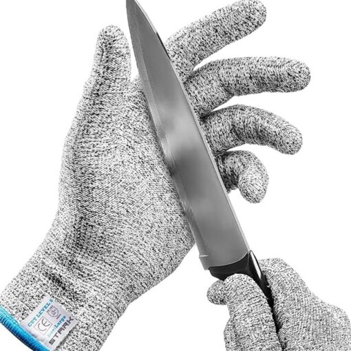 Stark Safe Cut Resistant Gloves, Level 5 Protection, Kitchen Cut Gloves for Meat, Shucking, Fillet, Mandolin Slicing, Carving, 1 Pair, Large