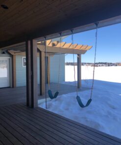 Jungle Gym Kingdom Swings for Outdoor Swing Set - Pack of 2 Swing Seat Replacement Kits with Heavy Duty Chains - Backyard Swingset Playground Accessories for Kids (Green) Green, 2 Pack Standard 35 81YrJ7wRO L