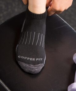 Copper Fit Ankle Length Sport Socks Small-Medium Black 12 81YrR AFi9L