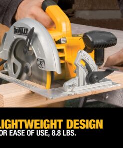 DEWALT Circular Saw, 15 Amp, 57 Degree Bevel, Electric Brake, Corded (DWE575SB) Circular Saw Only 30 81YrV2yZCGS