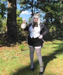 Skeleteen Jumbo Gold Clock Necklace - White Rabbit Clock, Hip Hop Rapper Clock - 1 Piece 25 81Ys4Sxs7tL