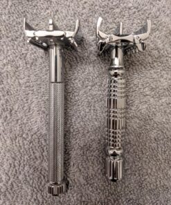 VIKINGS BLADE The Chieftain Safety Razor + 5 Swedish Platinum Super Blades + Carry Case Chromium Silver 42 81Ys5qlj9yL