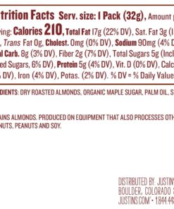 Alternative view of Justin's Maple Almond Butter Squeeze Packs, Gluten-Free, Non-GMO, Responsibly Sourced, 1.15 Ounce (10 Pack) 1.15 Ounce (Pack of 10)