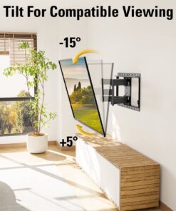 Mounting Dream TV Wall Mount for 32-65 Inch TV, TV Mount with Swivel and Tilt, Full Motion TV Bracket with Articulating Dual Arms, Fits 16inch Studs, Max VESA 400X400 mm, 99lbs, MD2380 23 81Yuta4H0jL