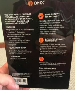 Onix Pure 2 Outdoor Pickleball Balls Yellow 6-Pack 32 81Yvcnal5PL