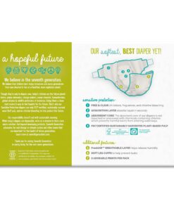 Alternative view of Seventh Generation Baby Diapers Size 1 Sensitive Protection Free & Clear Size 1, 80 Count (Pack of 1)