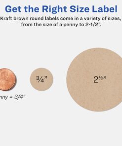 Avery 2.5" Round Labels -- Make Homemade Jar Labels, Gift Tags and Thank You Tags, 225 Kraft Brown Labels (22808) 225 labels 22 81Yx5SpkVcL