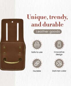 Style n Craft Fixed Hammer Holder, Full-Grain Leather Hatchet Holder, Compatible with All Types of Hammers and Hatchets, Dark Tan (98438) Full Grain Leather 11 81YyH0hATSL
