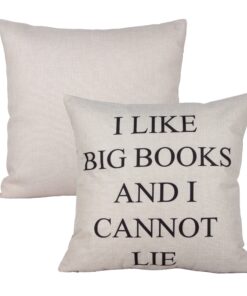 Alternative view of Queenie® - 2 Pcs Meaningful English Writing Inspirational Words Quotable Quotes Cotton Linen Decorative Pillowcase Cushion Cover for Sofa Throw Pillow Case 18 X 18 Inch 45 X 45 Cm (2, Big Books)