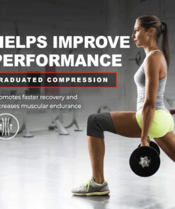 UFlex Athletics Knee Compression Sleeve Support for Women and Men - Knee Brace for Pain Relief, Fitness, Weightlifting, Hiking, Sports Medium Red 29 81YzHG6yZdS