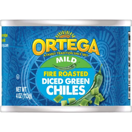 Ortega Fire Roasted Diced Green Chiles, Mild, 4 oz (Pack of 12) 4 Ounce (Pack of 12)