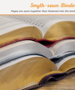 KJV Holy Bible, Giant Print Full-size Faux Leather Red Letter Edition - Thumb Index & Ribbon Marker, King James Version, Purple Floral Leather Bound 26 81Z bKBgGJL 1