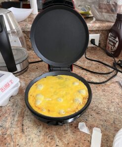 DASH 8” Express Electric Round Griddle for for Pancakes, Cookies, Burgers, Quesadillas, Eggs & other on the go Breakfast, Lunch & Snacks - Red 38 81Z vRplnwL